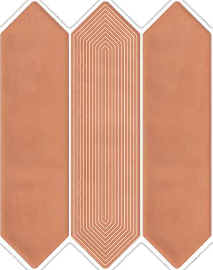 A close-up of a TL 03803 B Coral Highlighter 300x75 mm Glossy Finish Ceramic Wall  Subway Tile - 10 mm  with a Glossy finish available at Material Depot in Bangalore